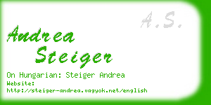 andrea steiger business card